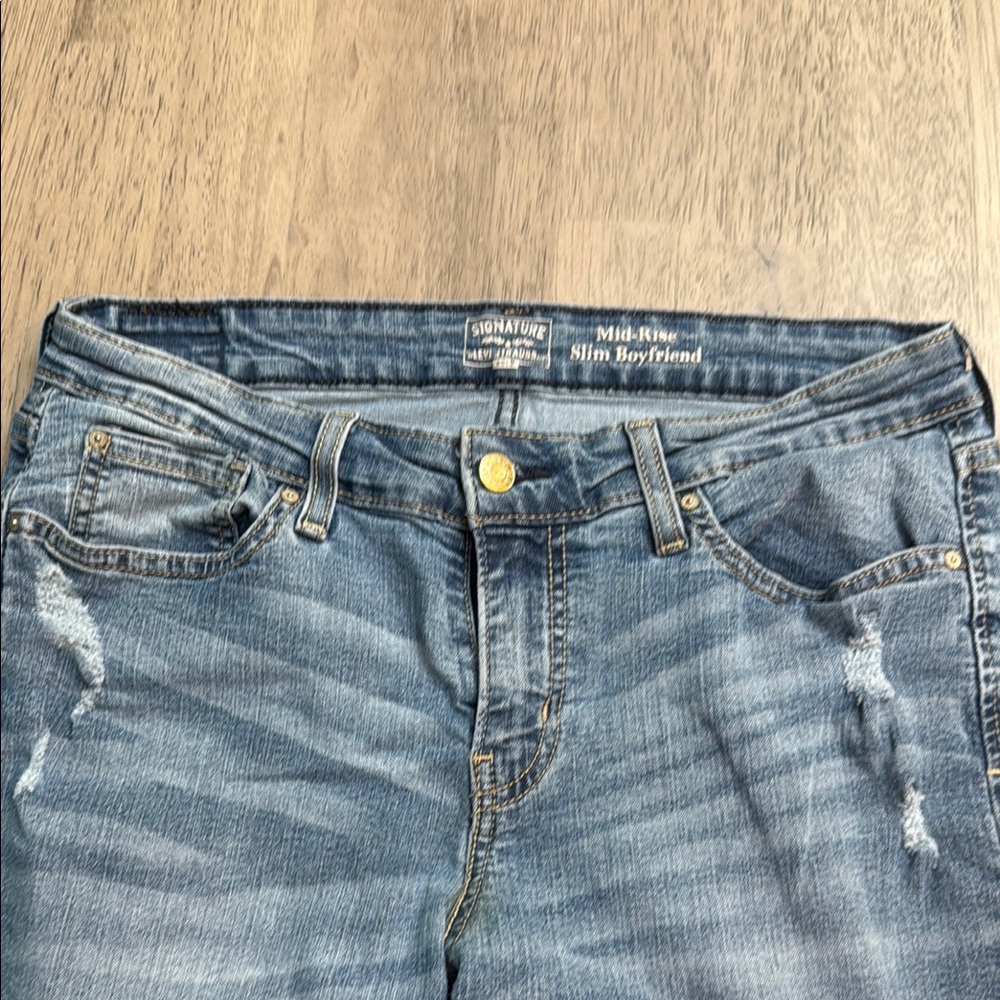 Levi’s mid-rise slim boyfriend signature ankle Women's Jeans size 12 - Picture 4 of 6